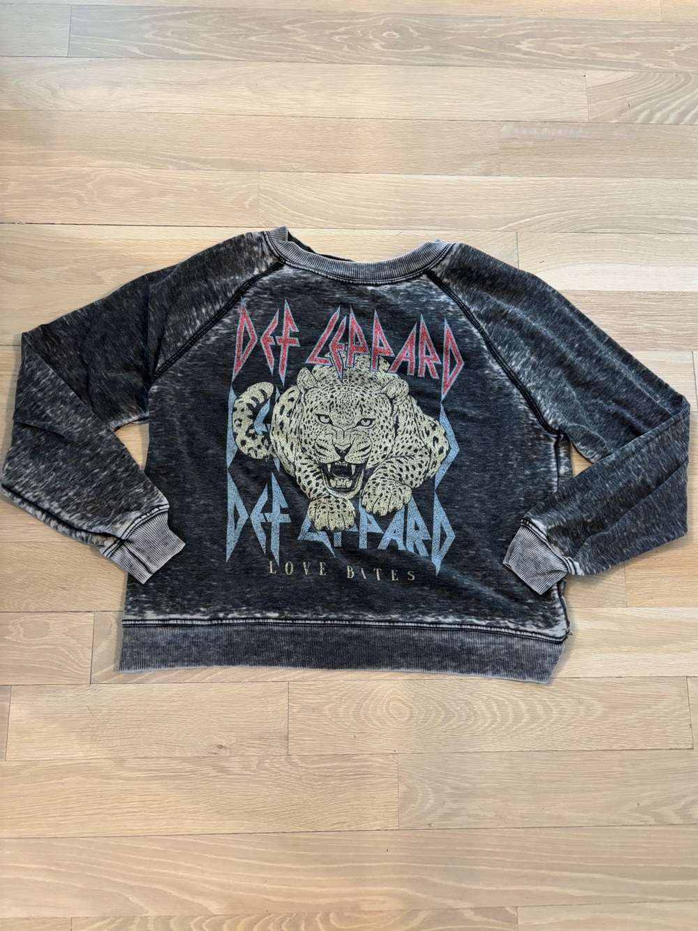 Def Leppard Love Bites Oversized Graphic Sweatshirt